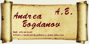 Andrea Bogdanov vizit kartica